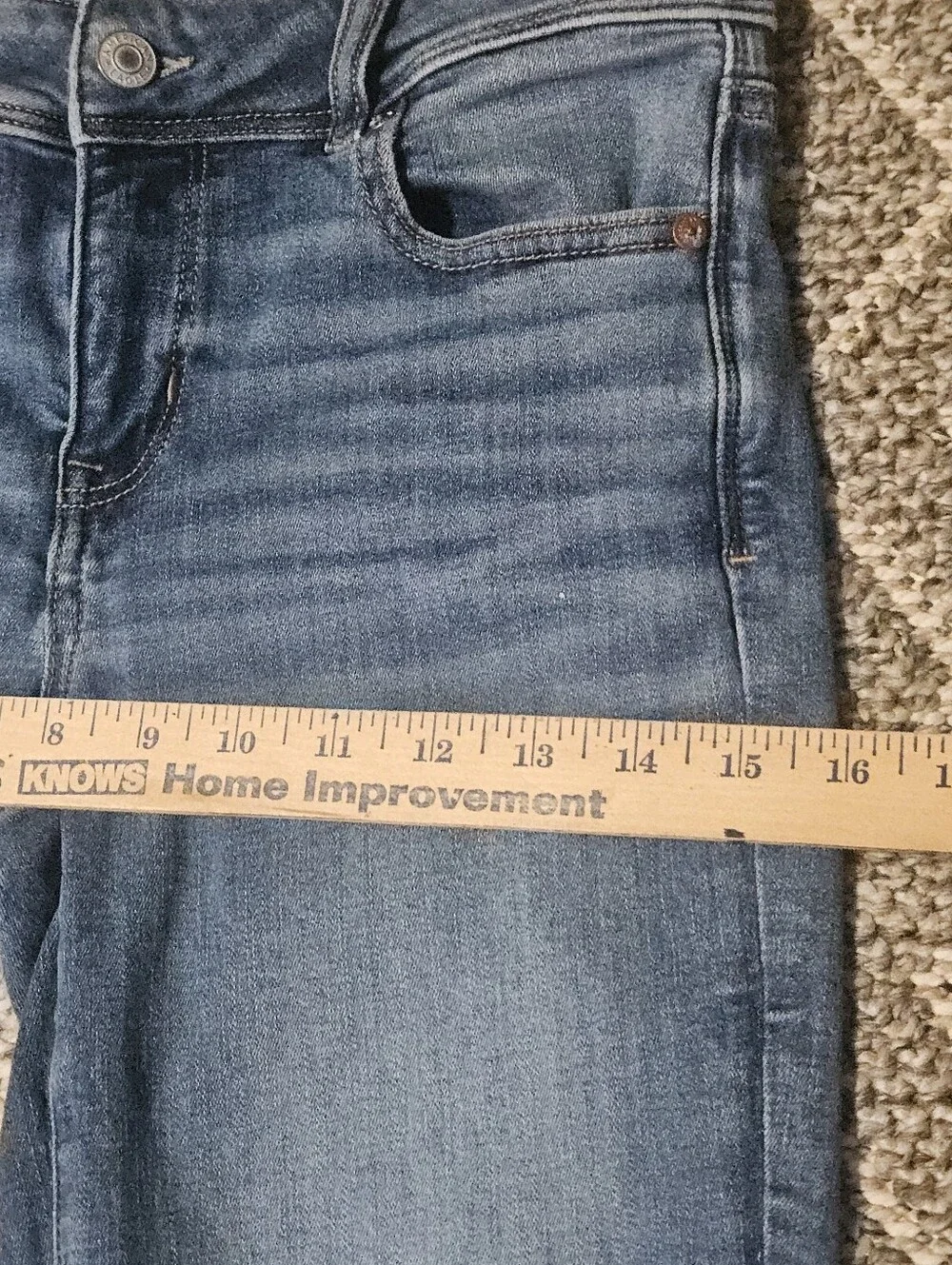 American Eagle Kick Boot Bootcut Jeans Mid Rise Medium Blue Wash Flare AE 4